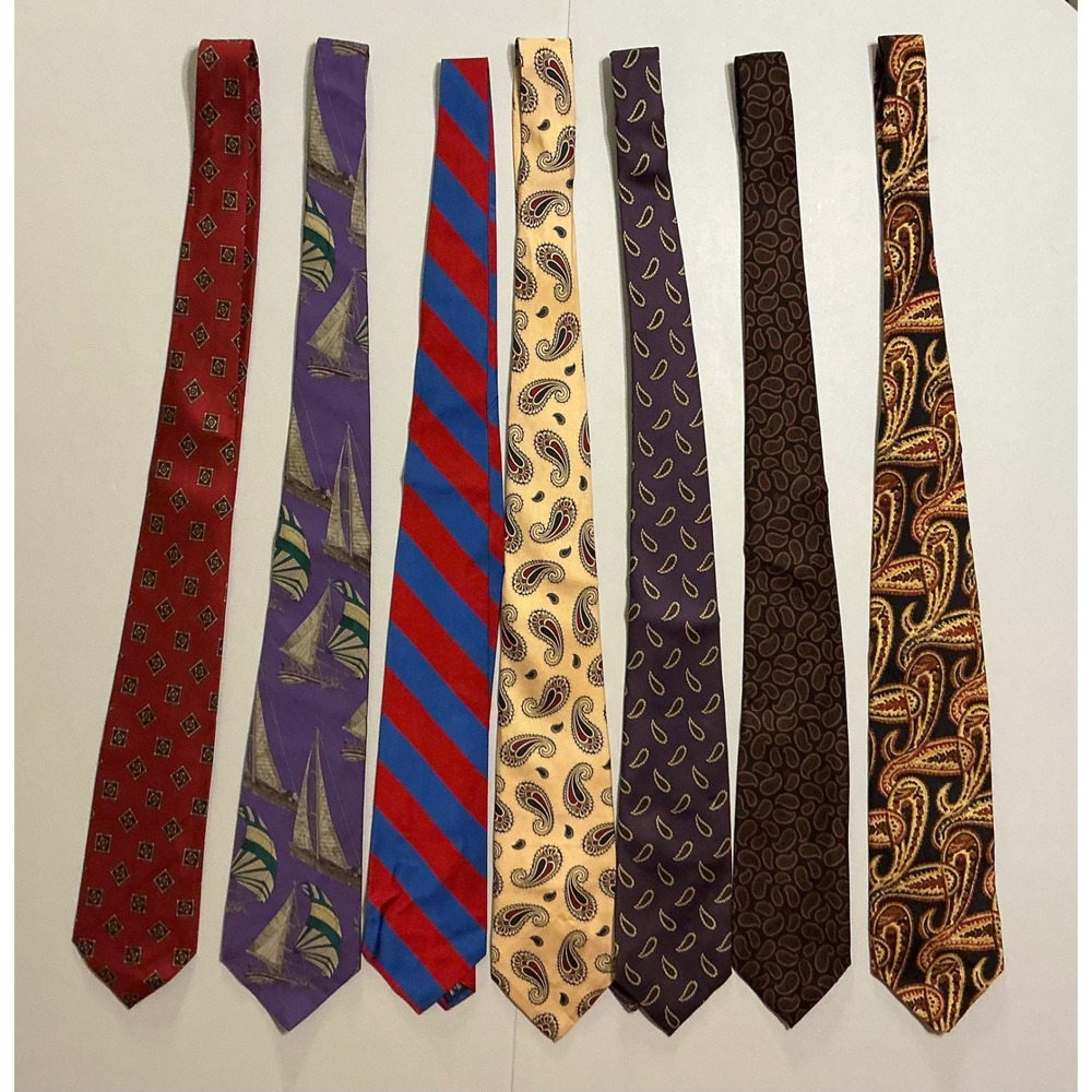 VTG USA Made‎ 100% Silk Polo Ralph Lauren Abercrombie & Fitch Tie Lot Rare